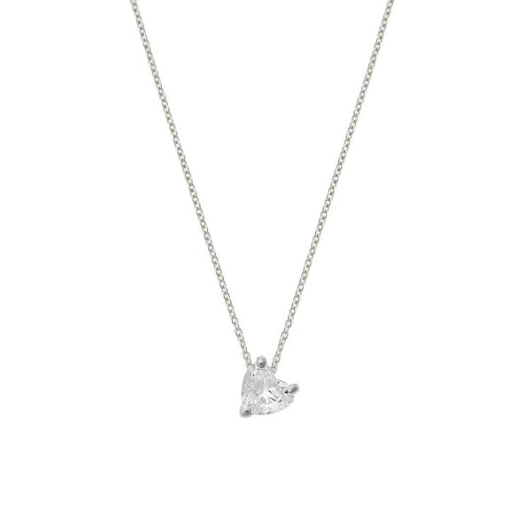 Μενταγιόν με διαμάντι σε σχήμα καρδιάς