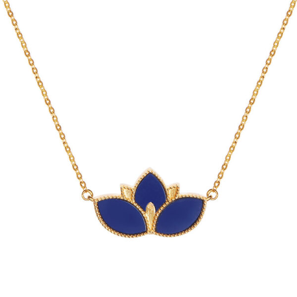 Κολιέ 14ΚΤ Χρυσό με Lapis