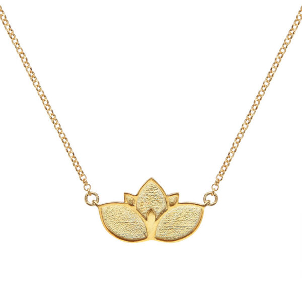 Κολιέ “ Λωτός ’- Γούρι 2025, από ασήμι 925 επίχρυσο