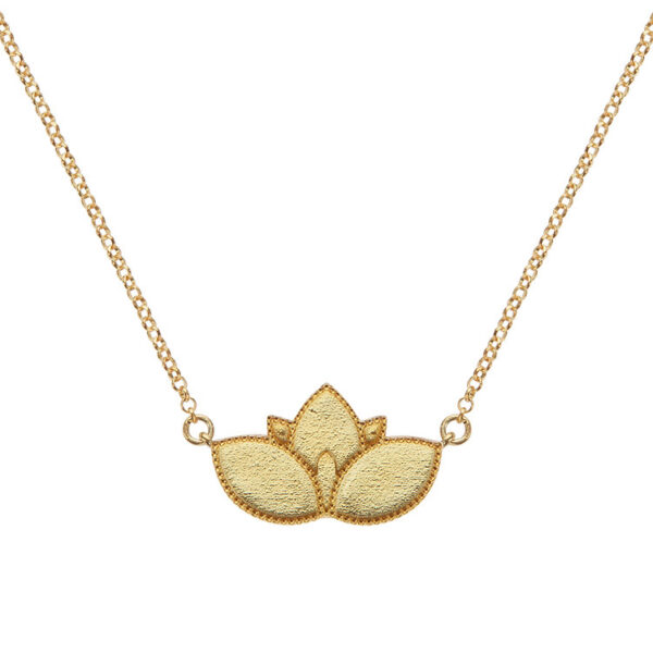 Κολιέ λωτός επίχρυσο ασήμι 925